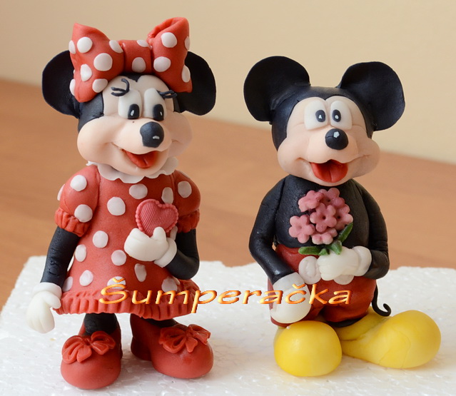 mickey mouse a minnie-pouze figurky bez dortu