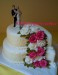 Svatební dort s růžemi 1